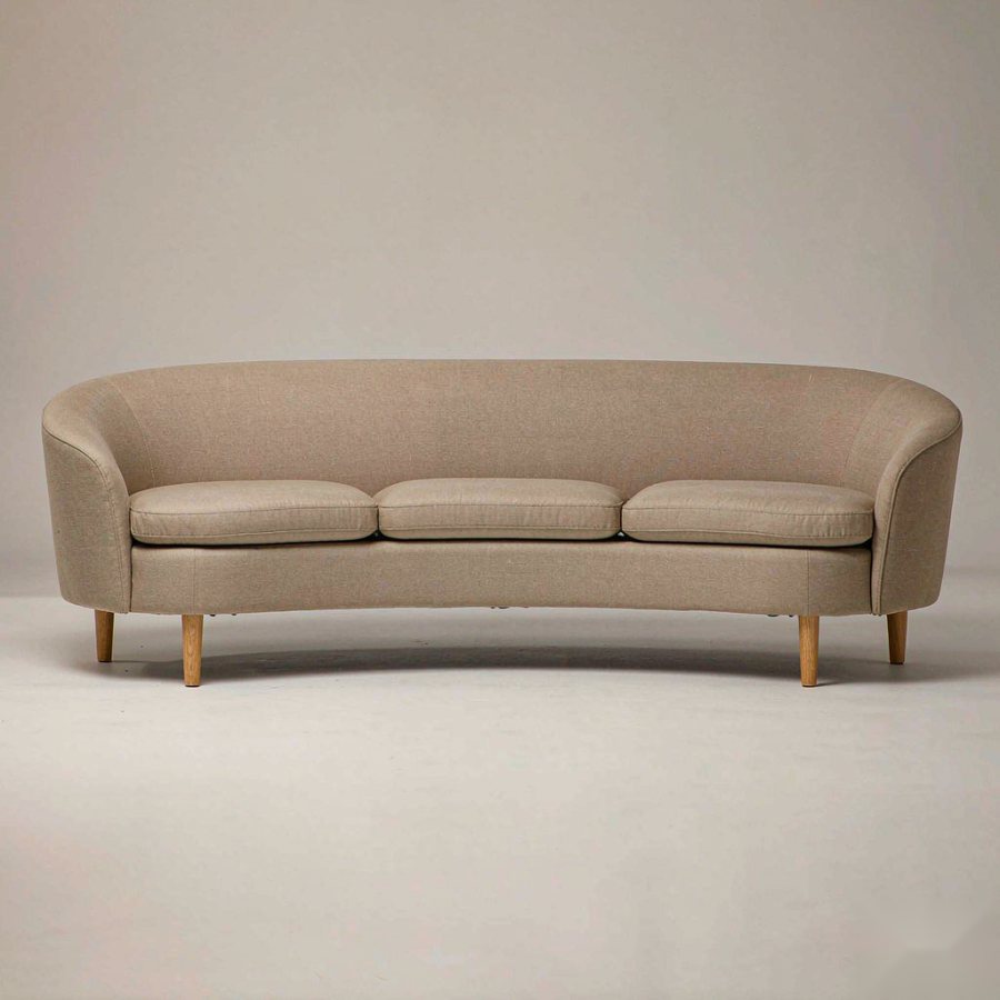 Modern 3-Seat Fabric Sofa