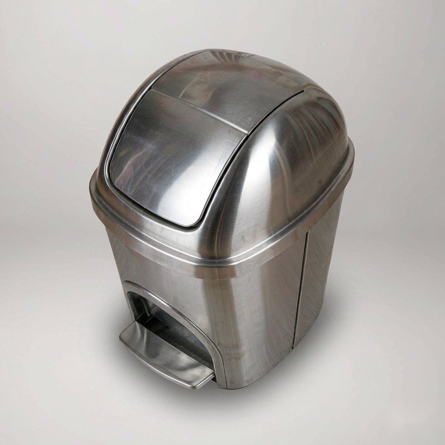 13-Gallon Stainless Steel Step Trash Can